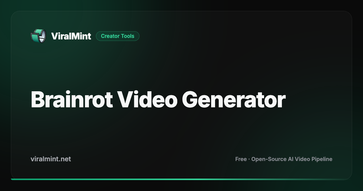 Free Brainrot Video Generator — AI TikTok Brainrot Maker