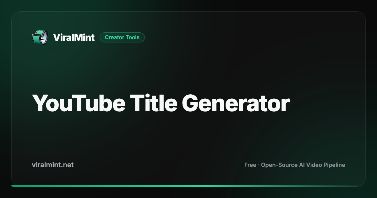 Free YouTube Title Generator + Tag/Hashtag Tool (2026)
