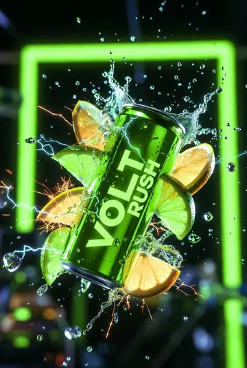 E-commerce Main Image - Neon Energy Drink Product Shot