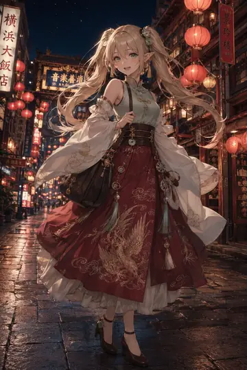 Game Asset - Elf Merchant in Lantern Street