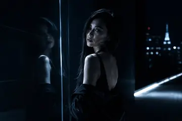 Profile / Avatar - Moody Night Balcony Fashion Portrait