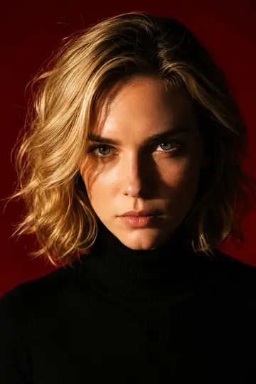Profile / Avatar - Dramatic Red Background Portrait