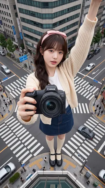 Social Media Post - Giant Forced Perspective City Selfie