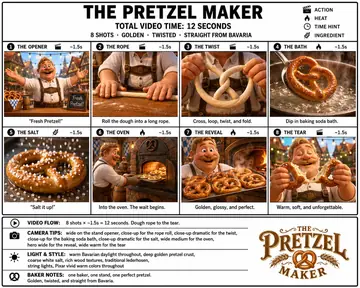 Infographic / Edu Visual - Pretzel Maker Storyboard Poster