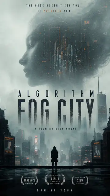 YouTube Thumbnail - Algorithm Fog City Movie Poster