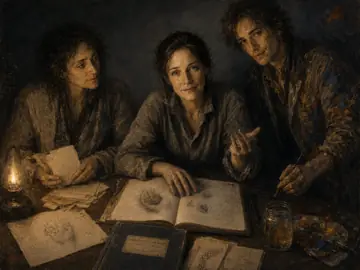Comic / Storyboard - Candlelit Old-Master Creative Trio