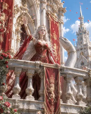 Comic / Storyboard - Queen and Serpent Fantasy Balcony
