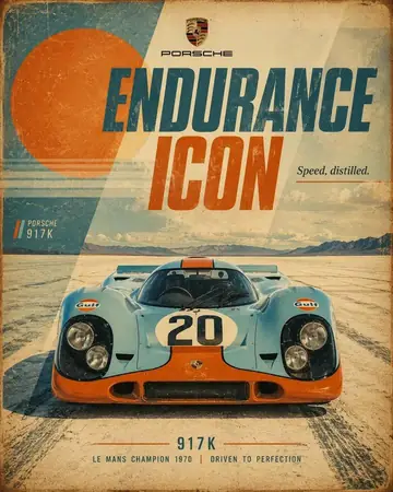 Product Marketing - Retro Motorsport Graphic Poster