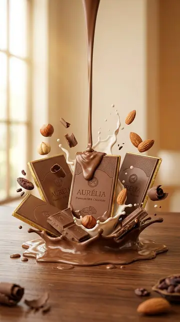 E-commerce Main Image - Luxury Dark Chocolate Commercial Photography