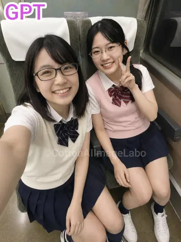 Social Media Post - Japanese Train Selfie Girls