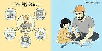 Social Media Post - My API Stack Two-Panel Illustration