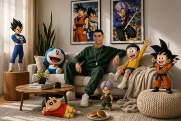Social Media Post - Surreal Anime & Reality Living Room