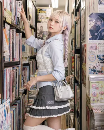 E-commerce Main Image - Blue Pinstripe Shirt Fashion Outfit