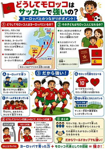 Infographic / Edu Visual - Morocco Soccer Strength Kids Infographic