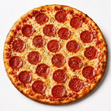 E-commerce Main Image - Overhead Pepperoni Pizza Photo