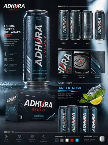 E-commerce Main Image - Premium Energy Drink Branding Concepts