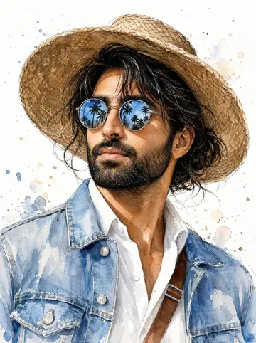 Profile / Avatar - Watercolor Travel Portrait