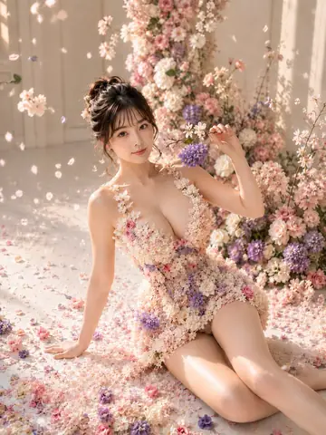 Social Media Post - Floral Petal Dress Portrait