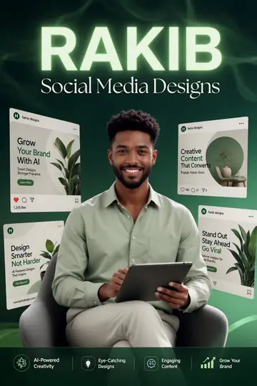 Social Media Post - RAKIB Social Media Designer Poster
