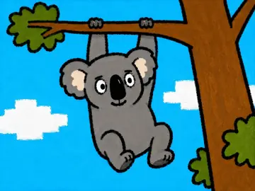 Infographic / Edu Visual - Cartoon Koala Hanging From Tree