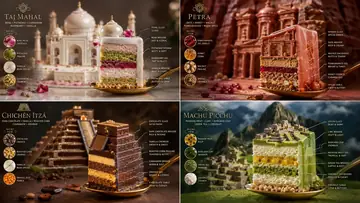 Infographic / Edu Visual - Edible World Wonder Cakes
