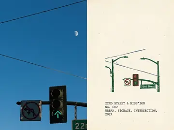 Infographic / Edu Visual - Urban Intersection Photo and Sketch Diptych