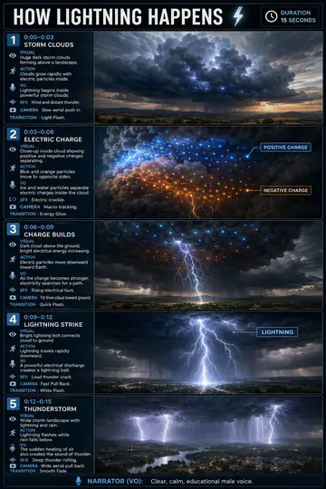Infographic / Edu Visual - Educational Lightning Storyboard Infographic