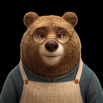 YouTube Thumbnail - Transparent Bear Character Cutout