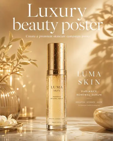 Product Marketing - Luxury Skincare Campaign Poster