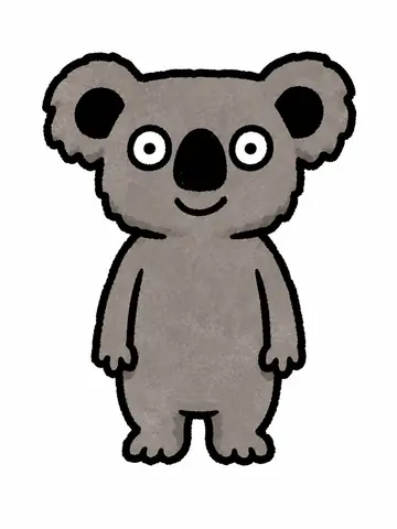 Game Asset - Cute Crayon Koala Character
