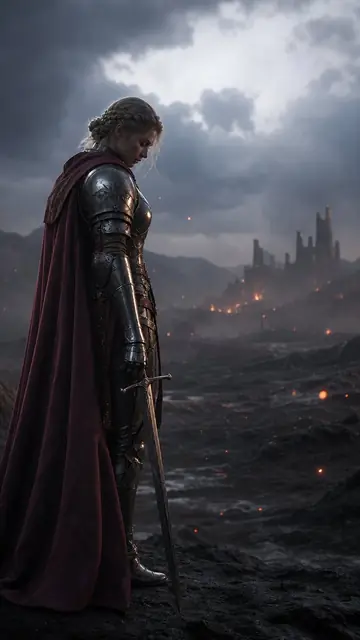 Game Asset - Solemn Knight on Ashen Battlefield