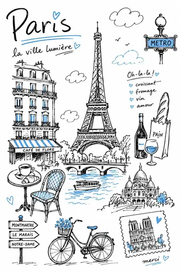 Single-Accent Travel Journal Illustration