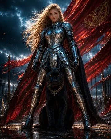 YouTube Thumbnail - Armored Warrior with Black Panther