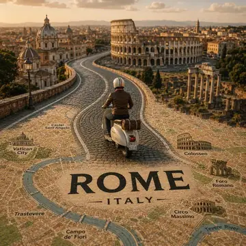 City Map Miniature Travel Poster