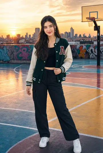Rooftop Court Sunset Portrait