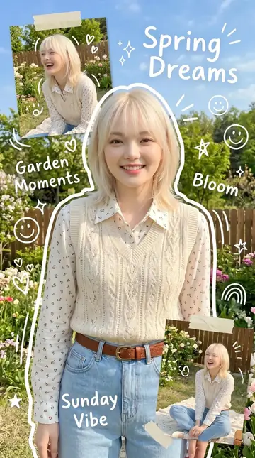 Korean Spring Scrapbook Poster