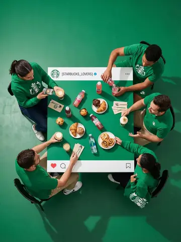 Instagram Dinner-Table Top-Down Concept