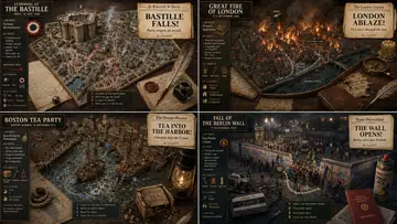 Historical Events 2x2 Visual Map