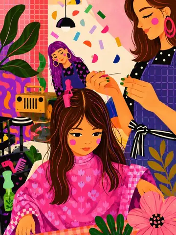 Cosy Hair Salon Illustration