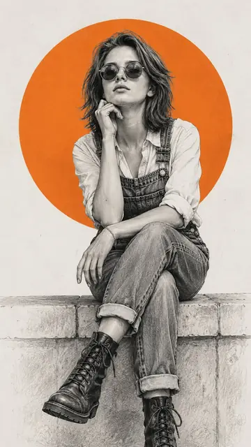 Pencil-Sketch Fashion Editorial Illustration