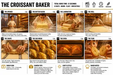 Croissant Bakery Process Storyboard