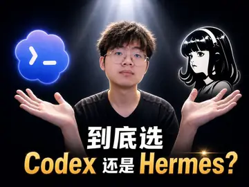 YouTube Thumbnail - Glossy Codex vs Hermes Tech Thumbnail