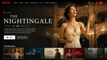Streaming Homepage Hero UI