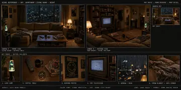 1990s Apartment Scene Reference Board