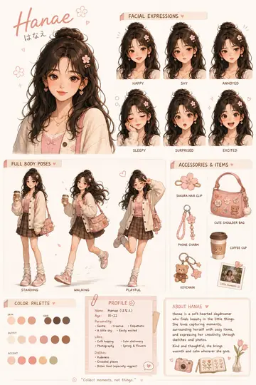 Cute Character Design Sheet