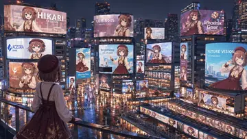 YouTube Thumbnail - Anime Idol Advertising Takeover City