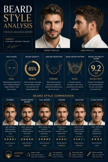 Beard Style Analysis Poster