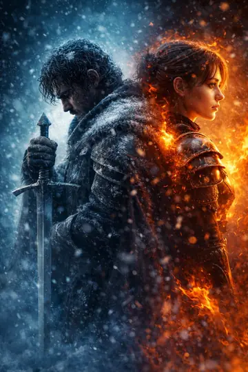 Ice and Fire Back-to-Back Epic Film Poster