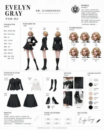 Official Character Profile Card