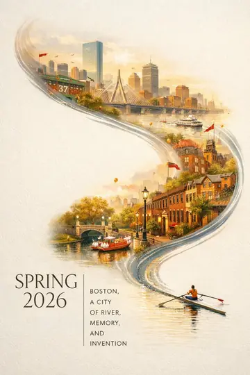 Dreamy Boston Spring City Poster